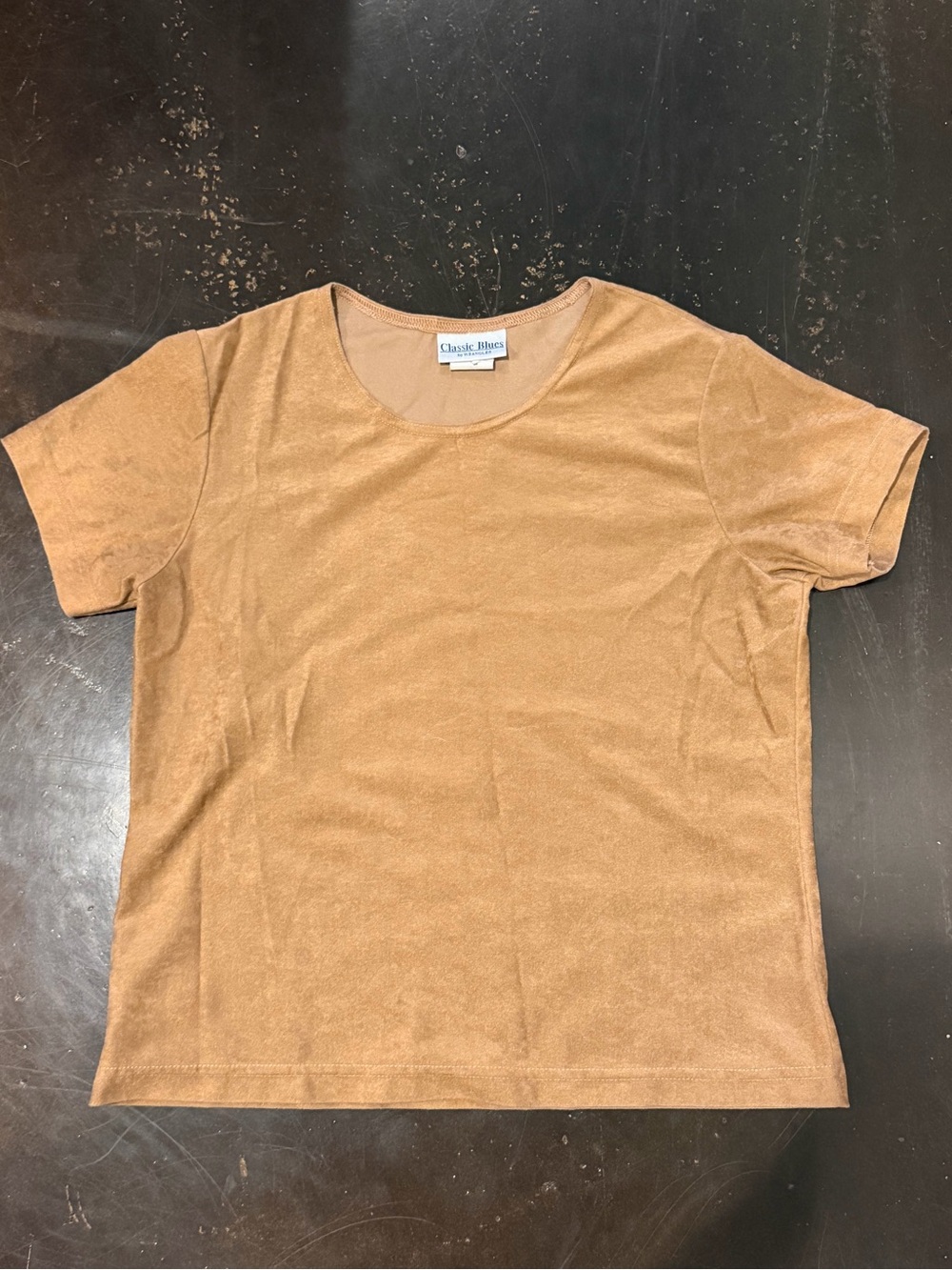 Classic Blues by Wrangler Faux-Suede Short Sleeve Tee